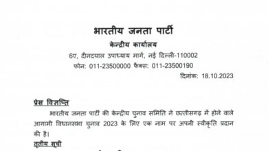 Photo of पंडरिया विधानसभा क्रमांक 71 के उम्मीदवार की सूची जारी..